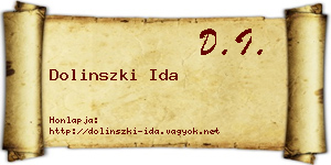Dolinszki Ida névjegykártya