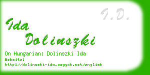ida dolinszki business card